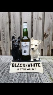 Antique 1930,s Black & White Buchanan Whiskey advertising statue