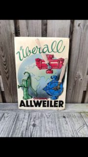 1930,s blikken Allweiler pompen reclamebord
