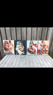 4x Gil Elvgren pin-up prints on canvas only for sale as set.
Size : 38 cm - 51 cm
#gilelvgren #pinup #giletteelvgren #pinupart #pinupartist