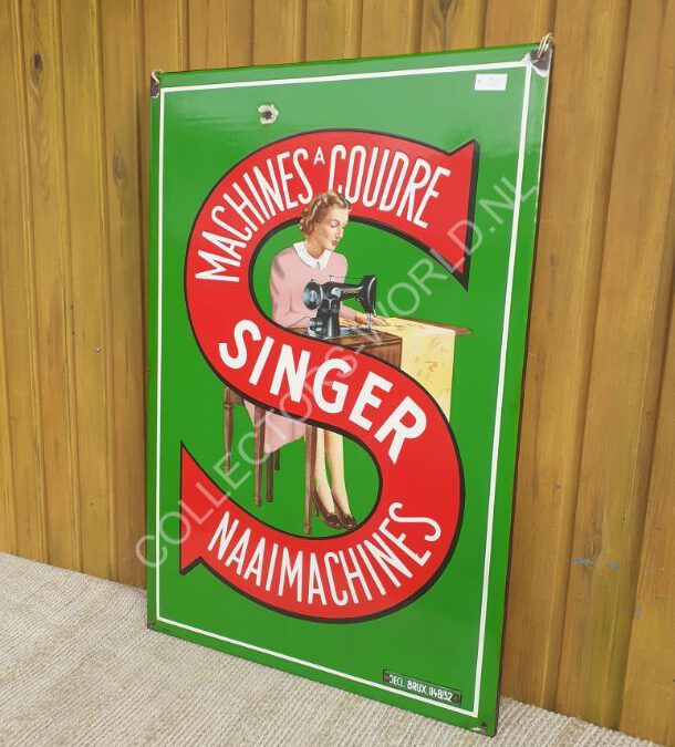 Emaille reclamebord “Singer”