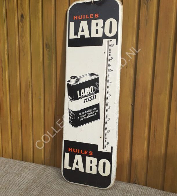 Emaille reclamebord “Labo Huiles”