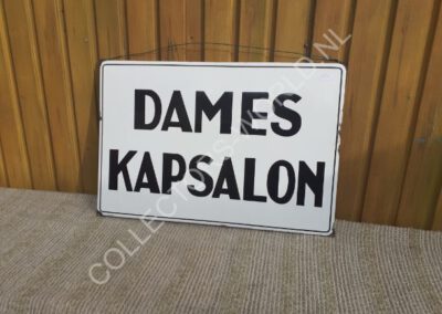 Emaille buitenbord dames kapsalon