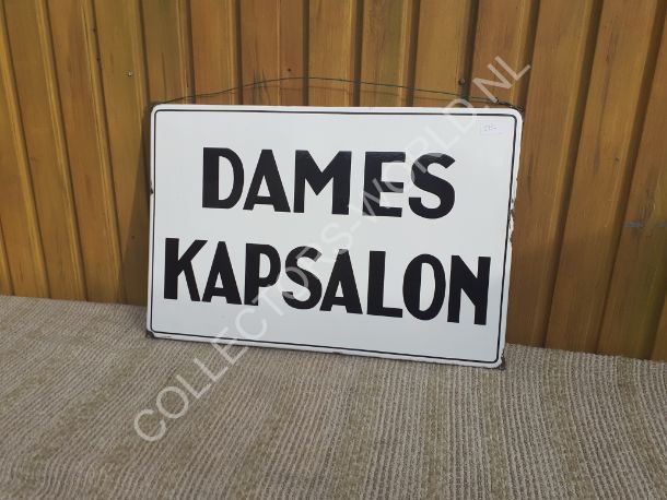 Emaille muurreclame “Dames kapsalon”