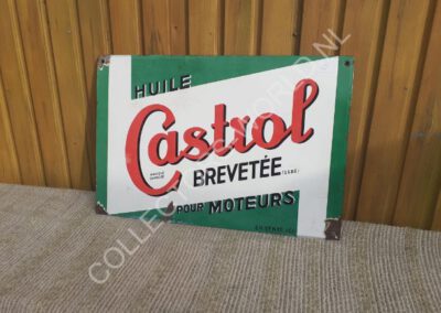 Emaille reclamebord Castrol Huile - Brevettée