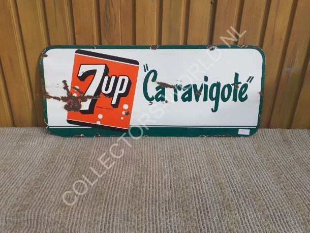 Antieke emaille reclame 7up