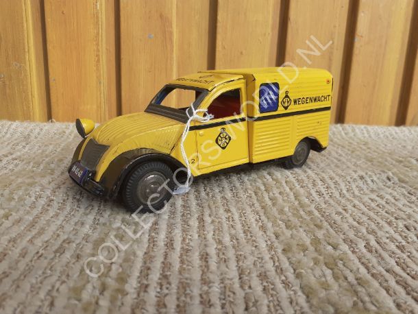 Vintage speelgoedauto Citroën 2CV ANWB Wegenwacht