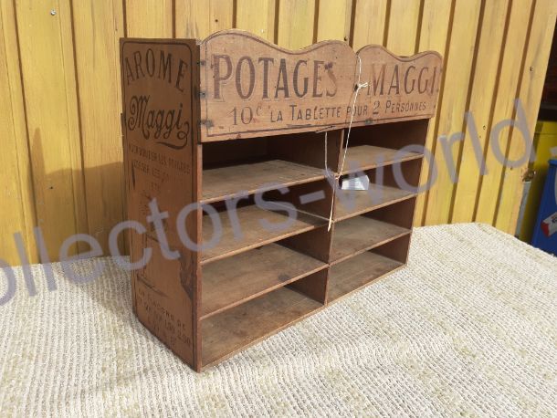 Antique Maggi potages wooden rack