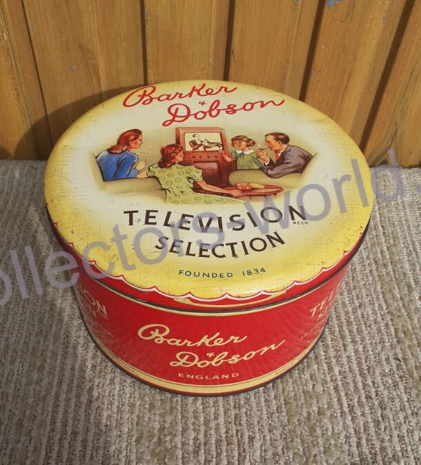 Antique toffee caramel tin can