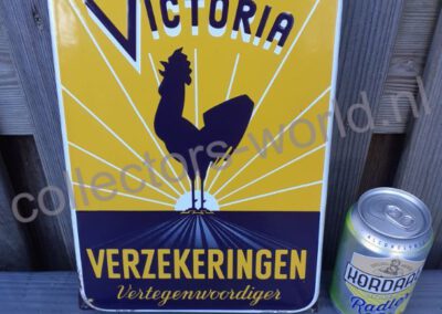 Victoria verzekeringen emaille reclamebord