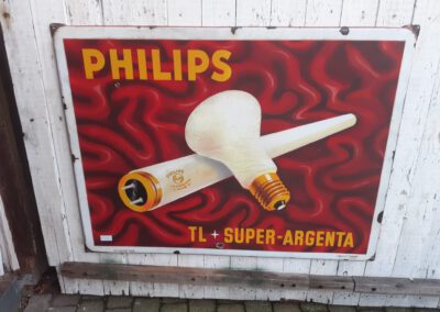 Vintage reclamebord van Philips