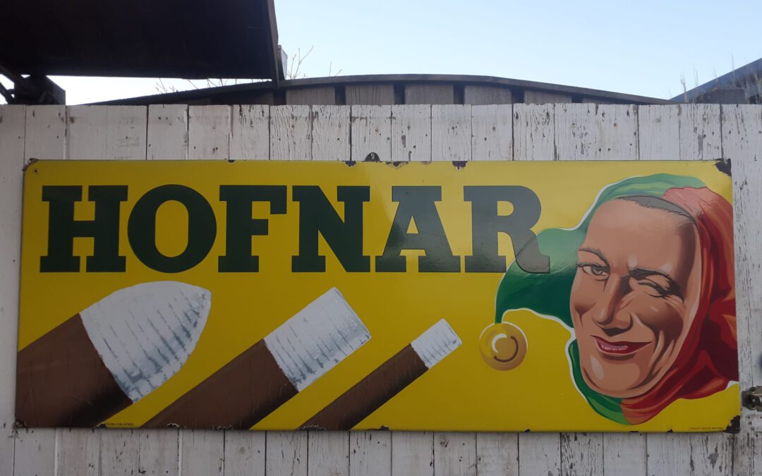 Emaille reclamebord “Hofnar”